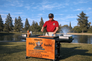 Hibachi at home celebration in Wisconsin for birthdays and gatherings