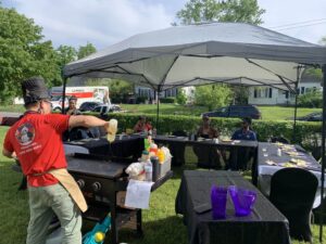 Chicago hibachi chef cooking at private event in Schaumburg Illinois