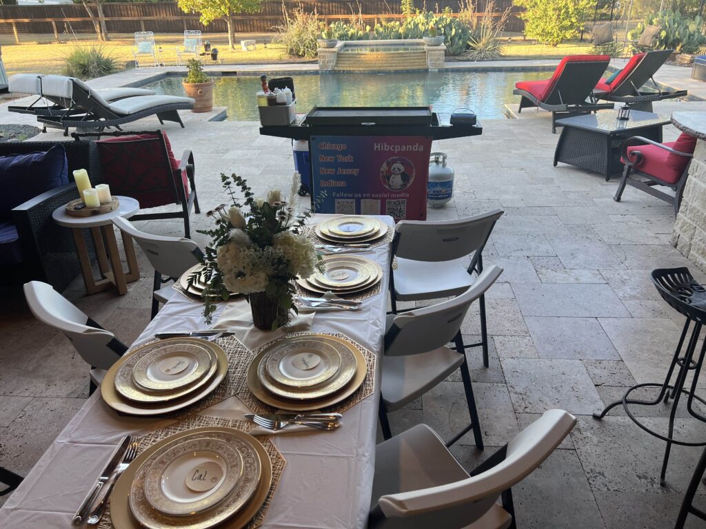 Home party hibachi catering in Chicago